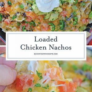 Loaded chicken nachos