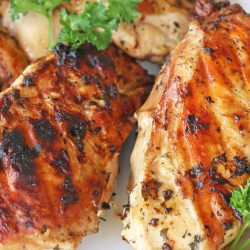 two pieces of grilled chicken breast