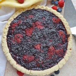Mixed berry pie using frozen berries