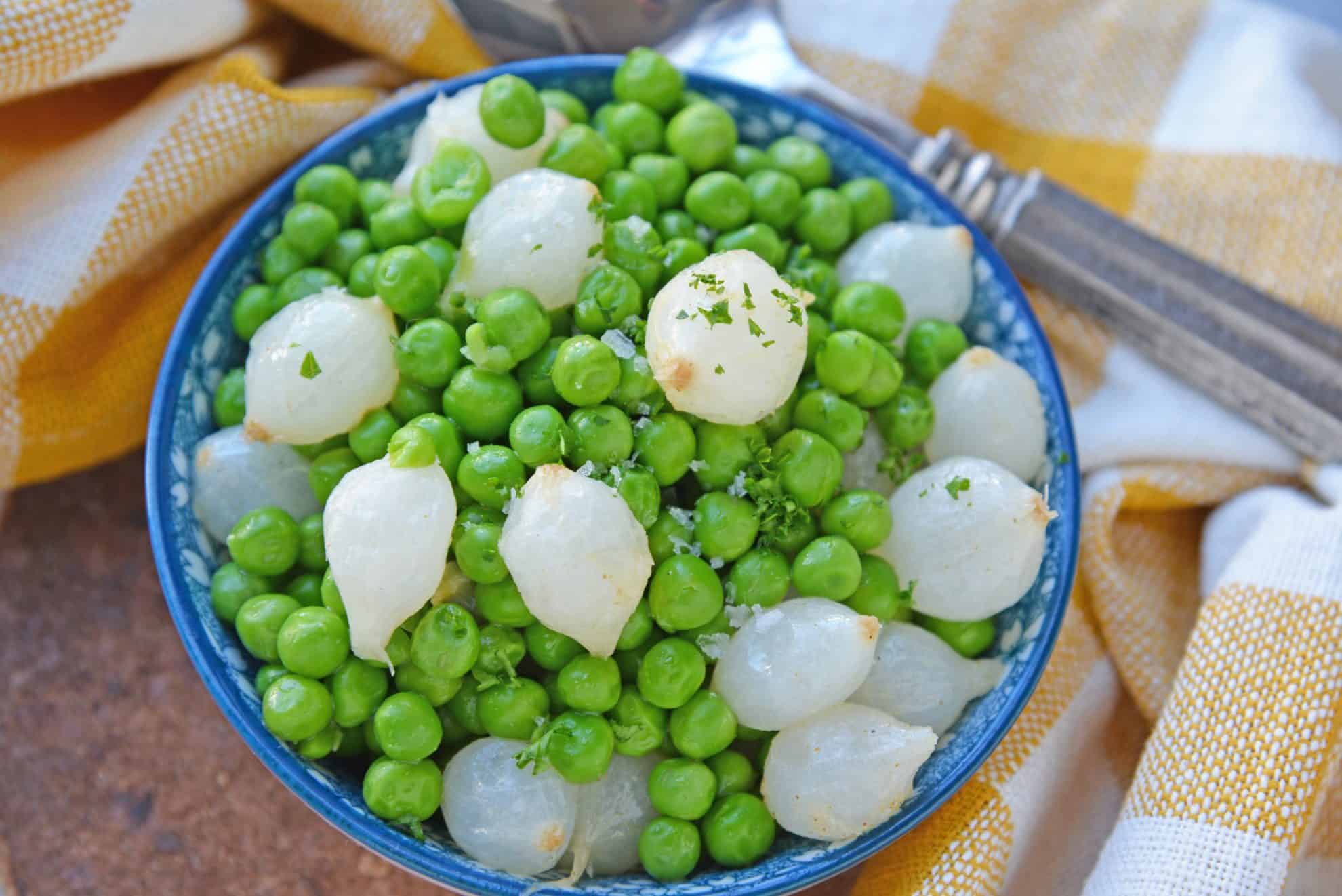 Image of Peas and onions vegetables