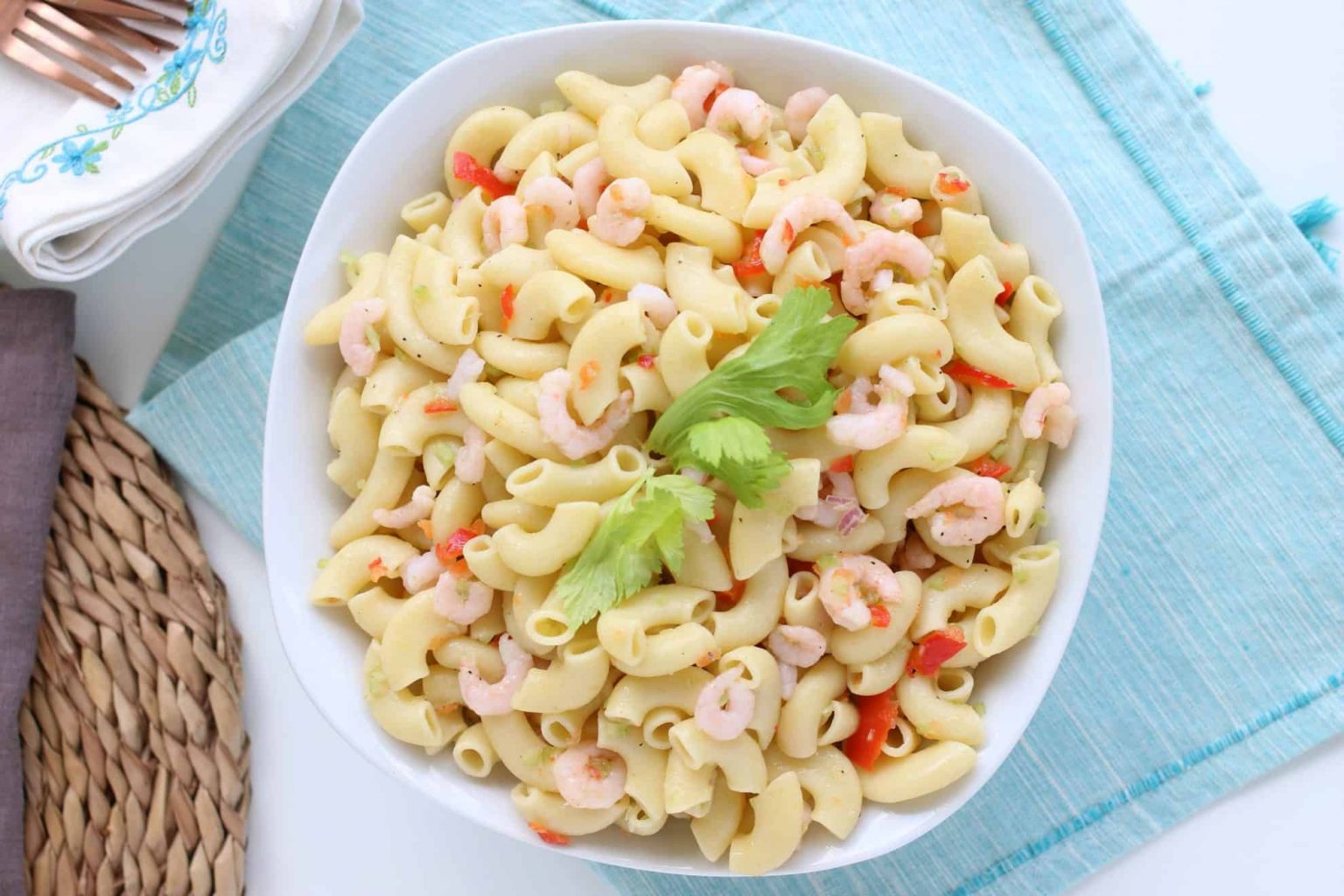 BEST Shrimp Pasta Salad Recipe Make Ahead Pasta Salad for Picnics