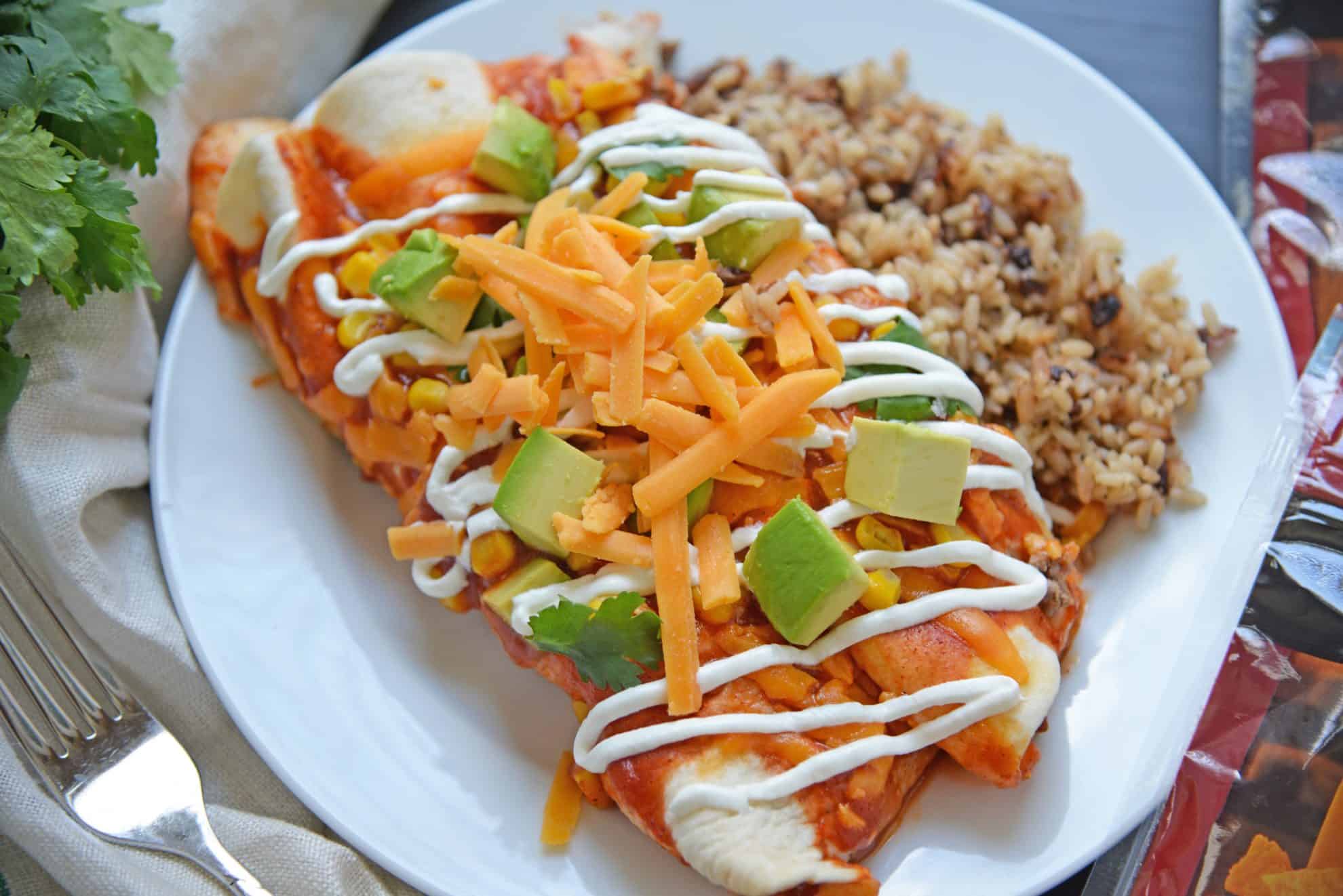 Beef burritos on a plate