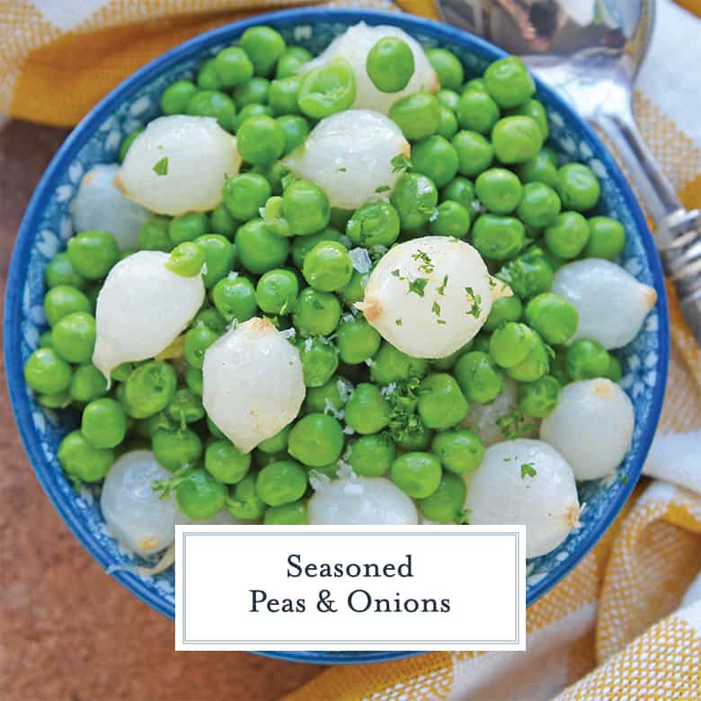 Bowl of peas and onions