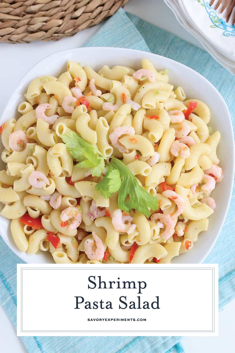 easy pasta salad in white bowl 