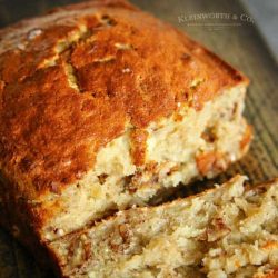 sliced air fryer banana bread