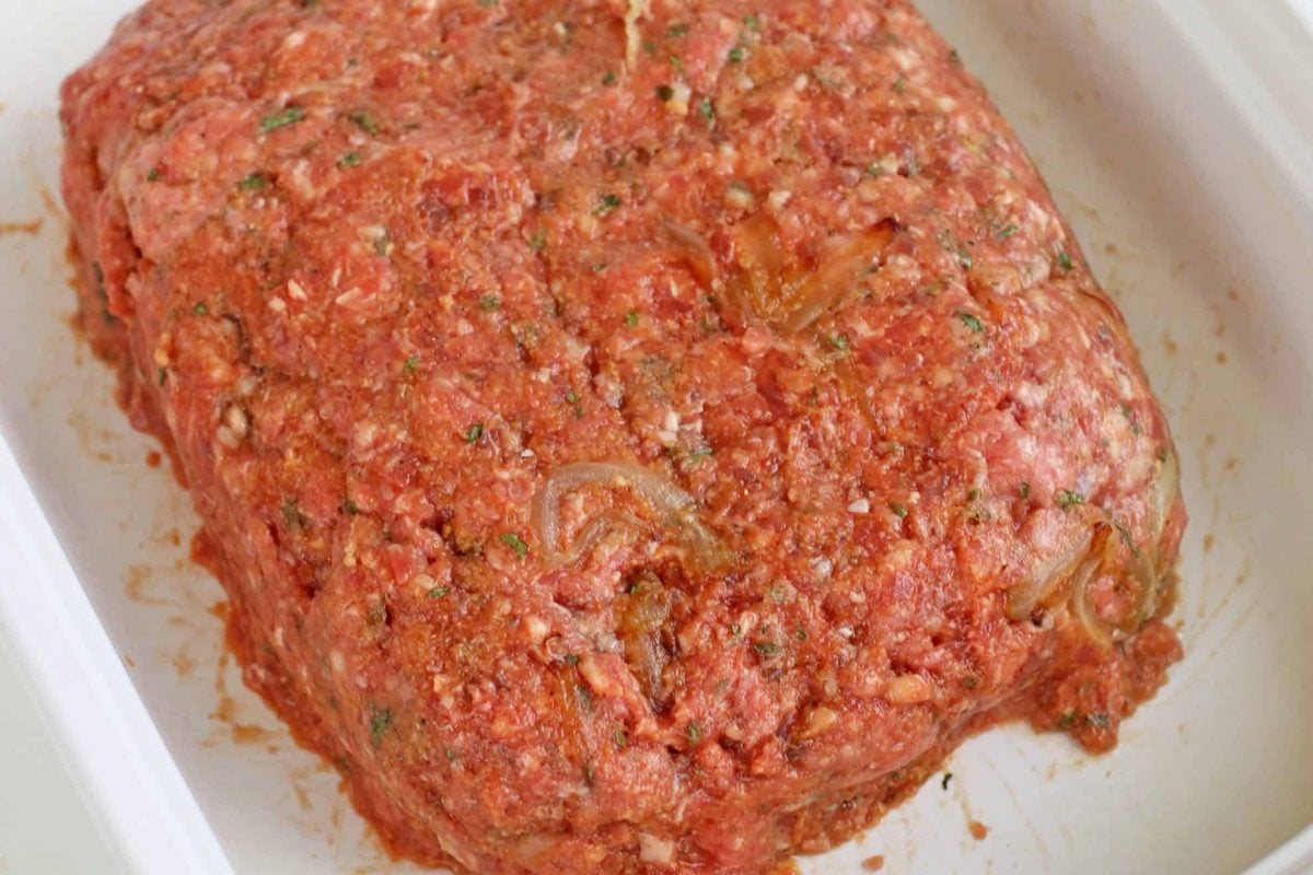Raw meatloaf 