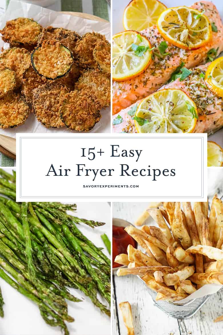 Collage of air fryer recipes