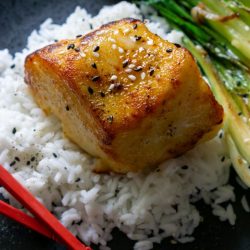 chilean sea bass on rice