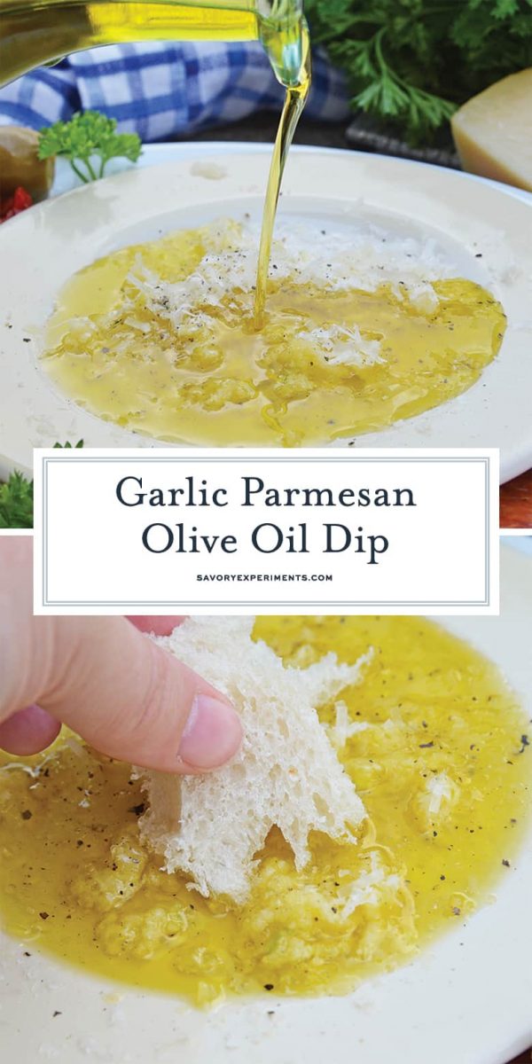 Garlic Parmesan Olive Oil Bread Dip for pinterest 