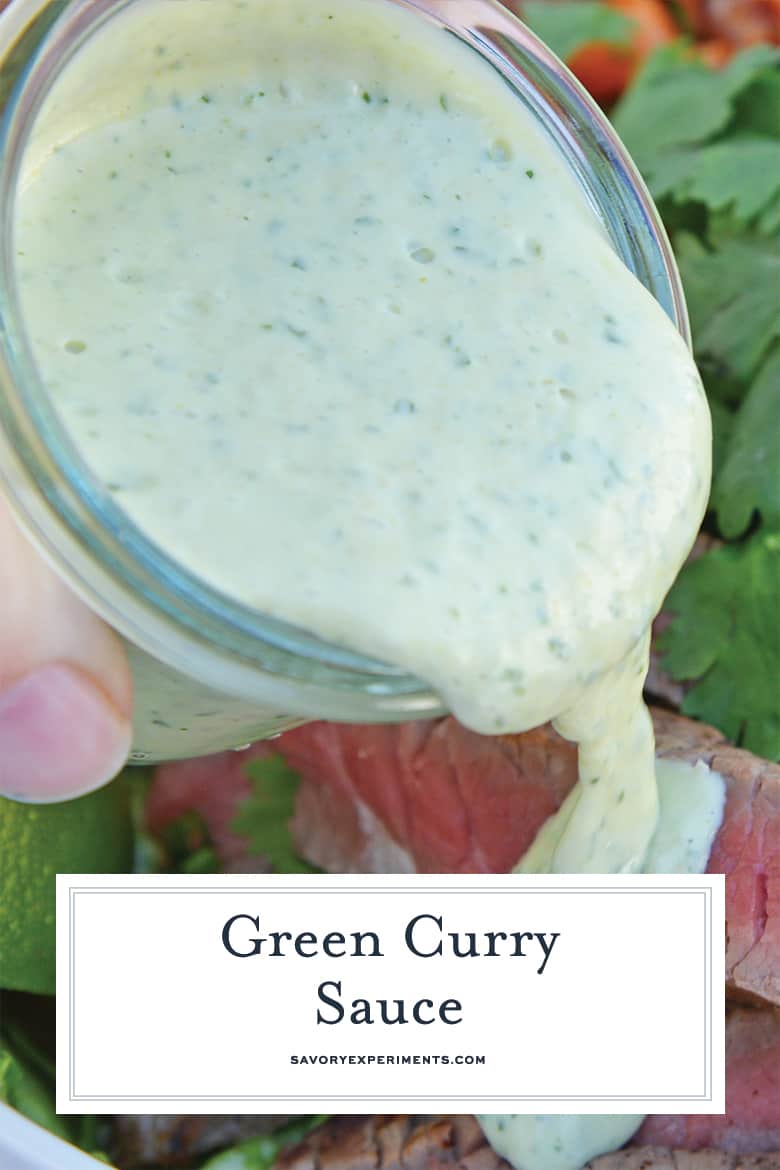 Homemade Creamy Green Curry Sauce 