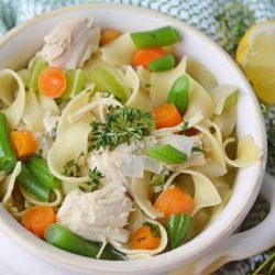 bowl of chicken noodle soup