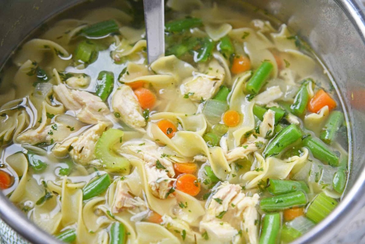 Chicken noodle soup in the Instant Pot 
