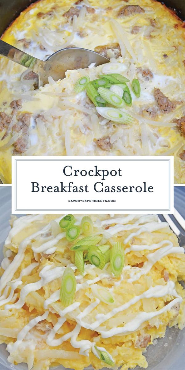 Breakfast casserole made in the crock pot