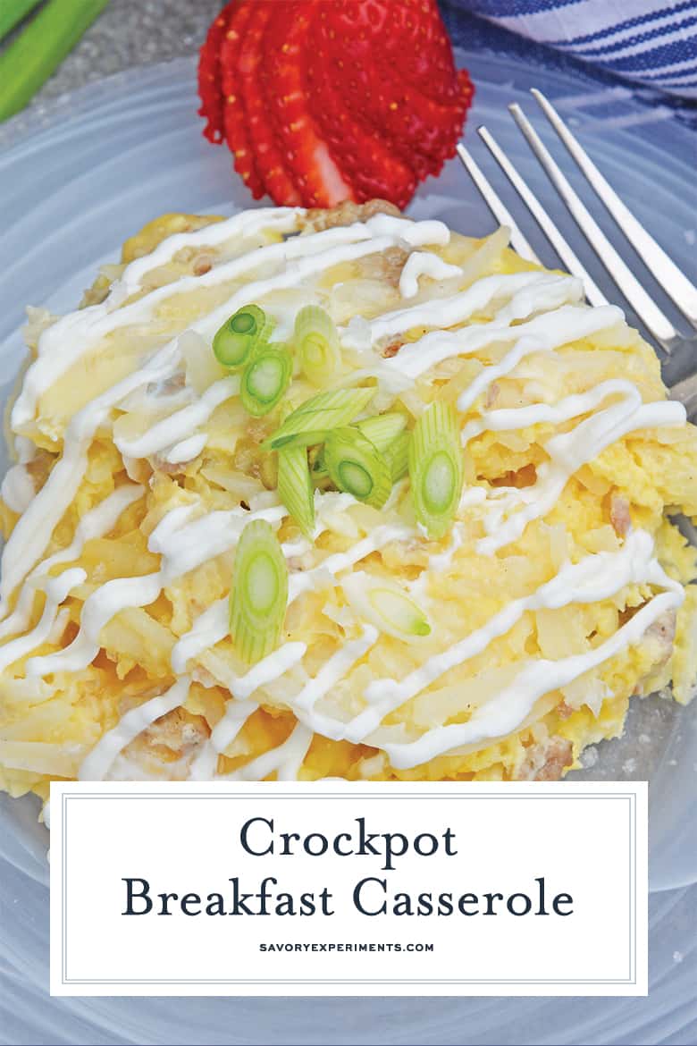 Crockpot breakfast casserole for Pinterest 