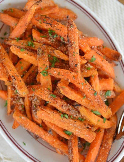 plate of cinnamon sugar sweet potato fries