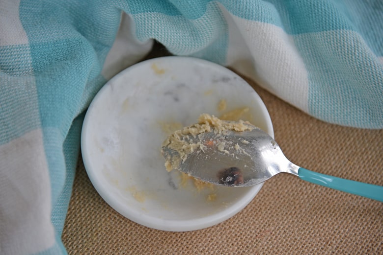 Empty bowl of cookie dough