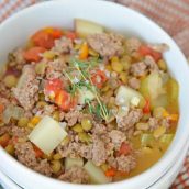 bowl of lamb stew