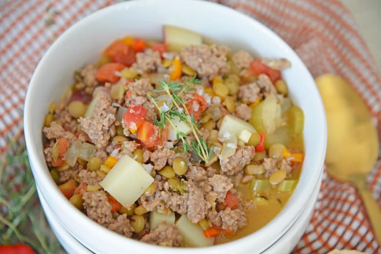 bowl of lamb stew