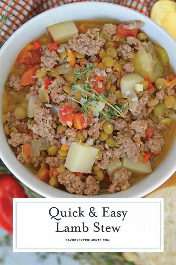 Easy Lamb Stew - Favorite Fall Recipe Using Ground Lamb