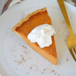 A piece of cake on a plate