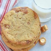 stack of rolo sugar cookies