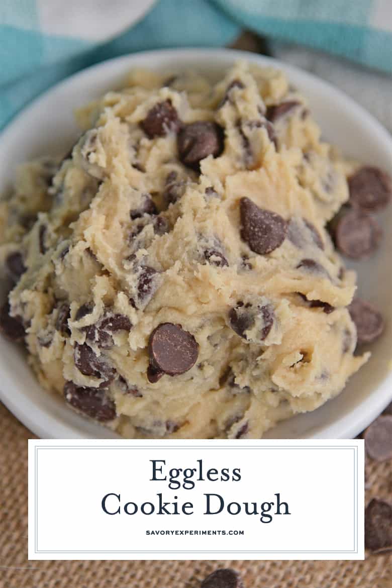 Close up- eggless cookie dough for one