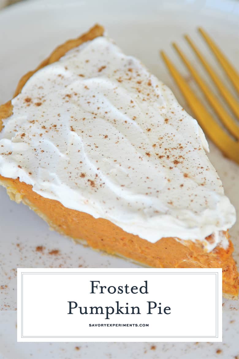 Frosted pumpkin pie slice for Pinterest 