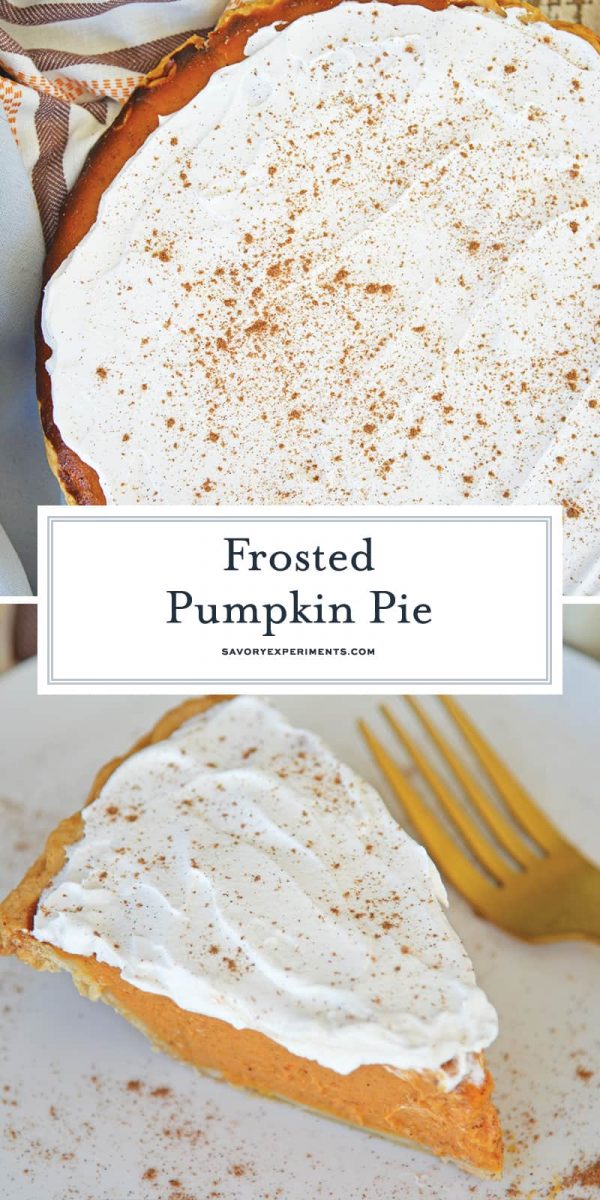 Frosted pumpkin pie for Pinterest 
