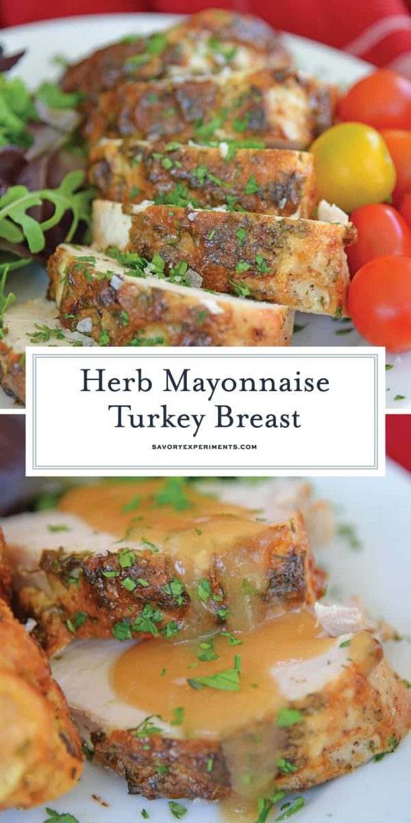 herb mayonnaise turkey breast collage for pinterest 
