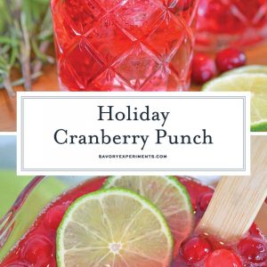 collage of cranberry punch images