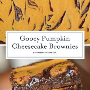 collage of pumpkin cheesecake brownies