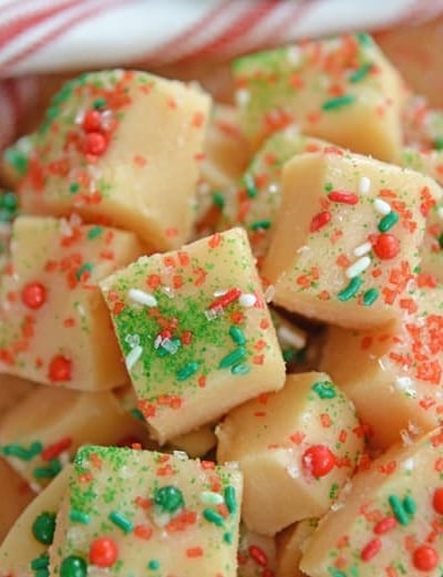 pile of christmas fudge