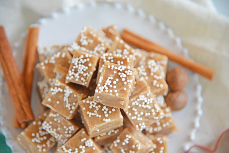 Pile of gingerbread fudge squares 