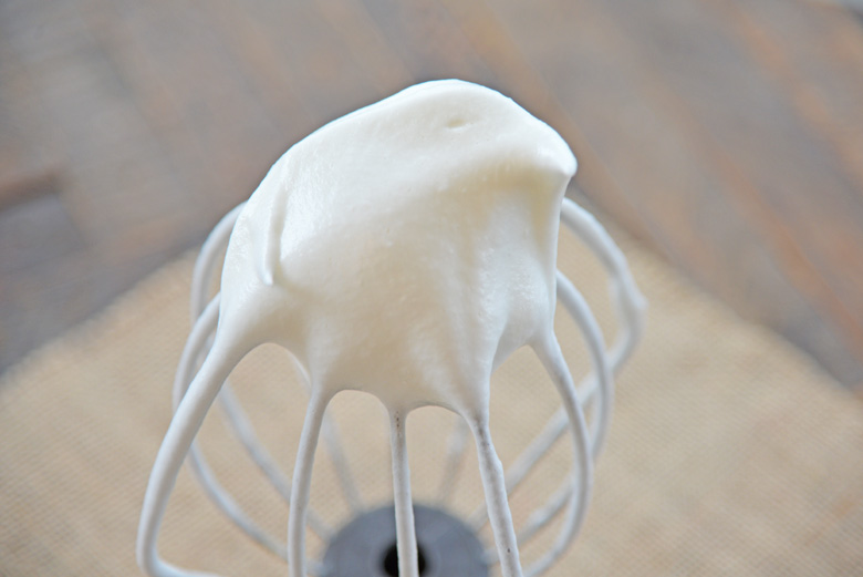 Meringue on a whisk 