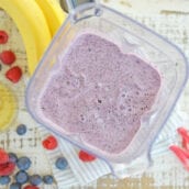 purple smoothie in a blender