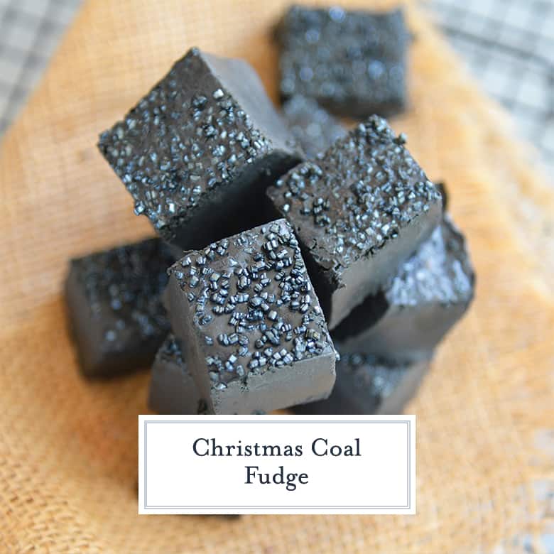 Pile of black coal candy for Christmas