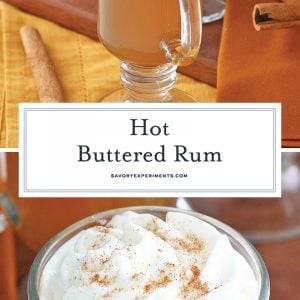 collage of hot buttered rum recipe