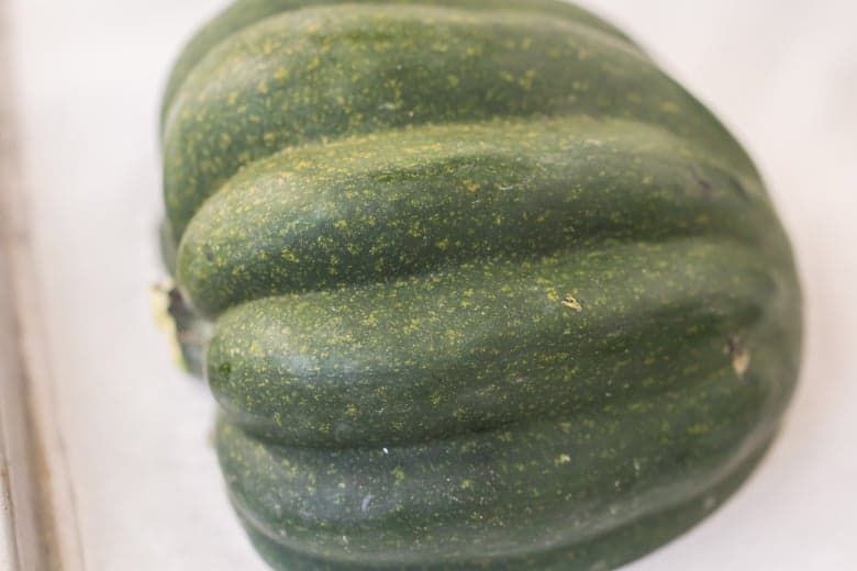 A close up of acorn squash