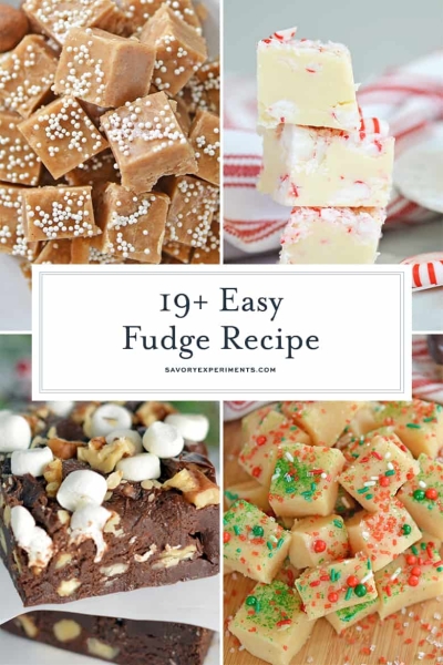 Collage of Christmas Fudge Recipes