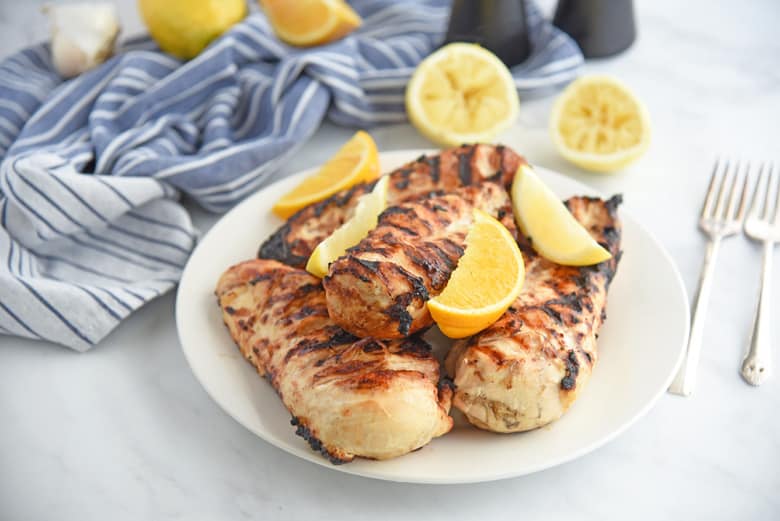 Grilled CHicken with lemons 