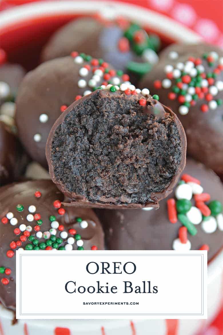 Primo piano di oreo cookie ball