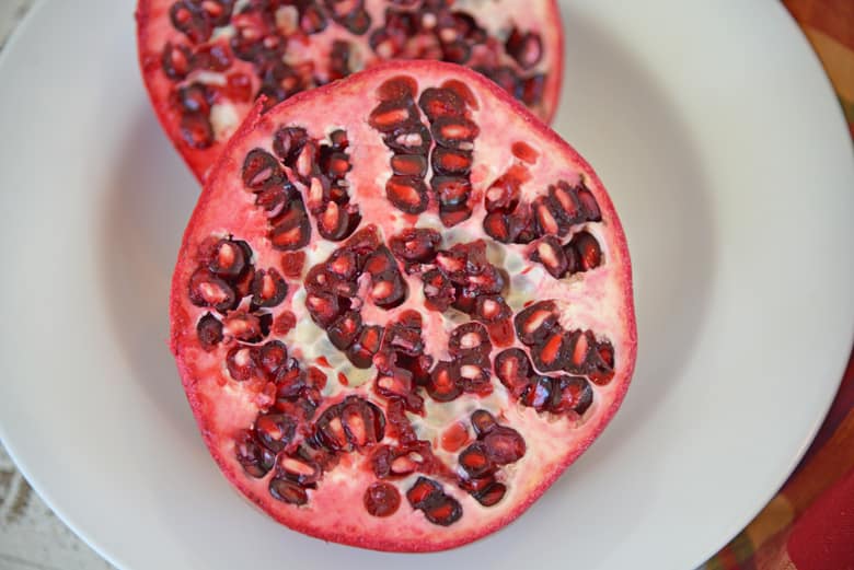Pomegranate cut in half 