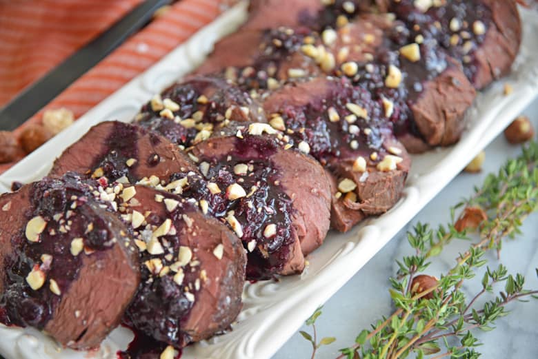 close up of reserve sear beef tenderloin