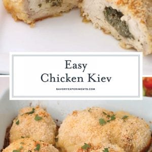 collage of chicken kiev images