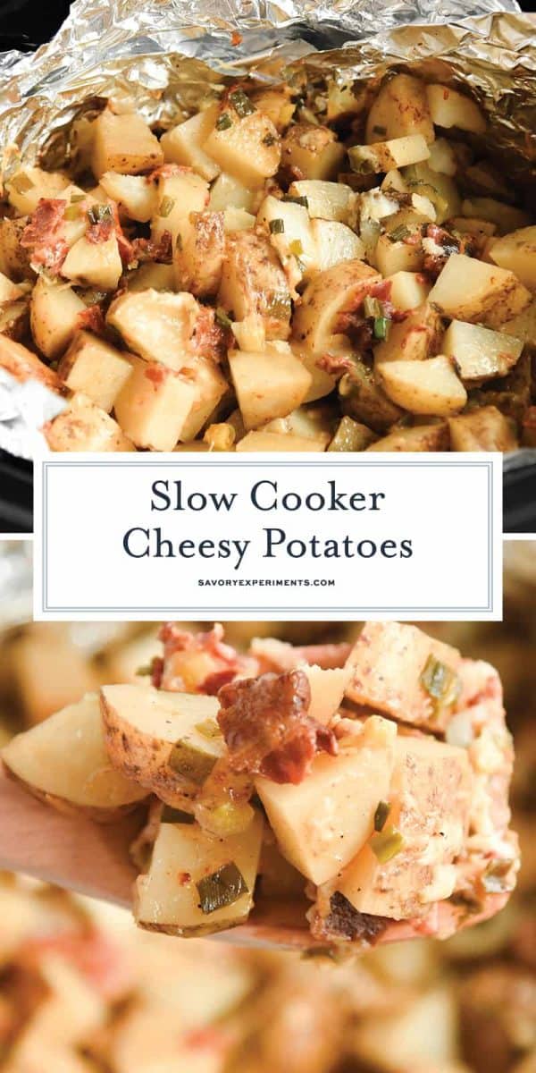 Slow Cooker Cheesy Potatoes for Pinterest 