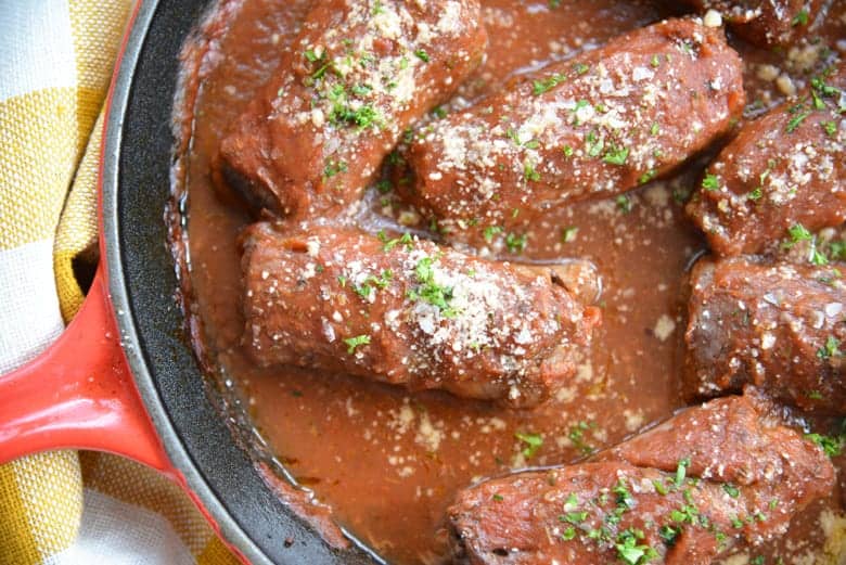 Close up of Italian stuffed beef