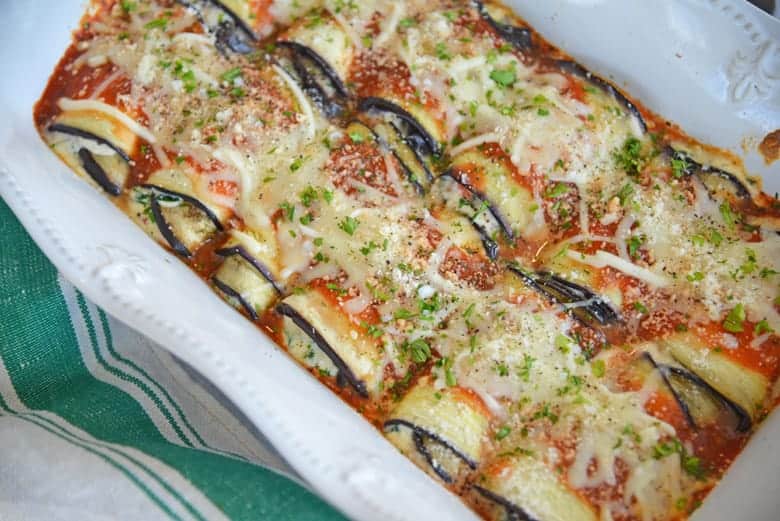 Steps for making the BEST eggplant rollatini 