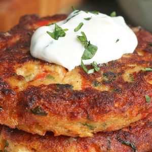 close up of salmon Croquettes