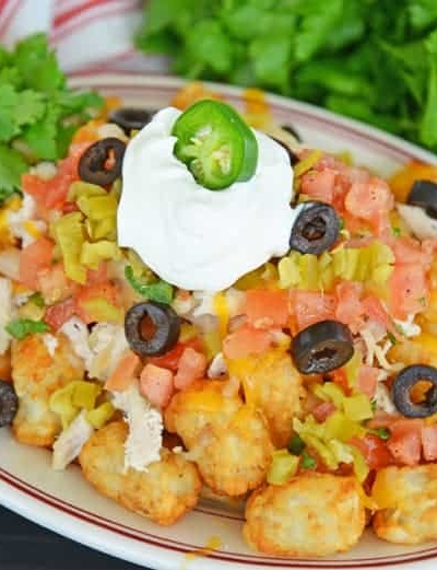 A plate of loaded totchos