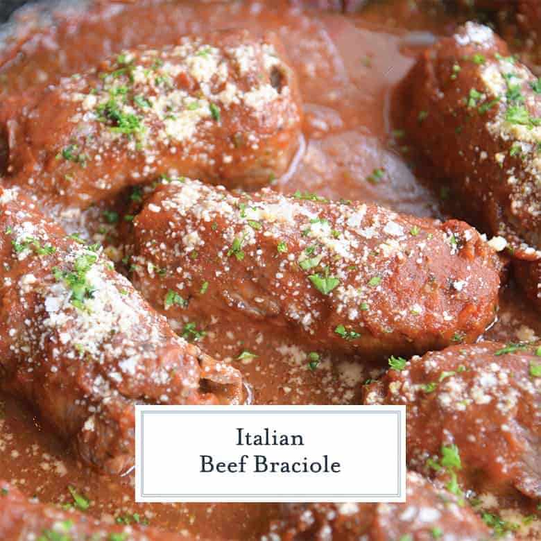 Close up of Italian Beef Braciole